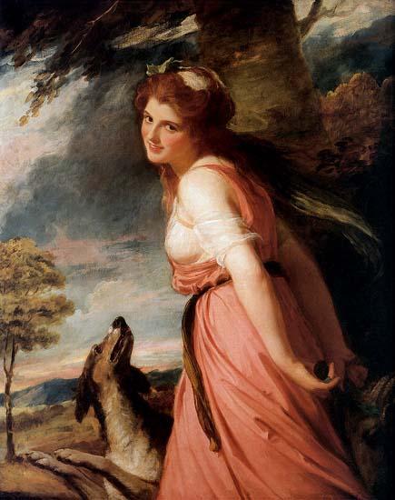 George Romney Lady Hamilton as a Bacchante. oil painting image